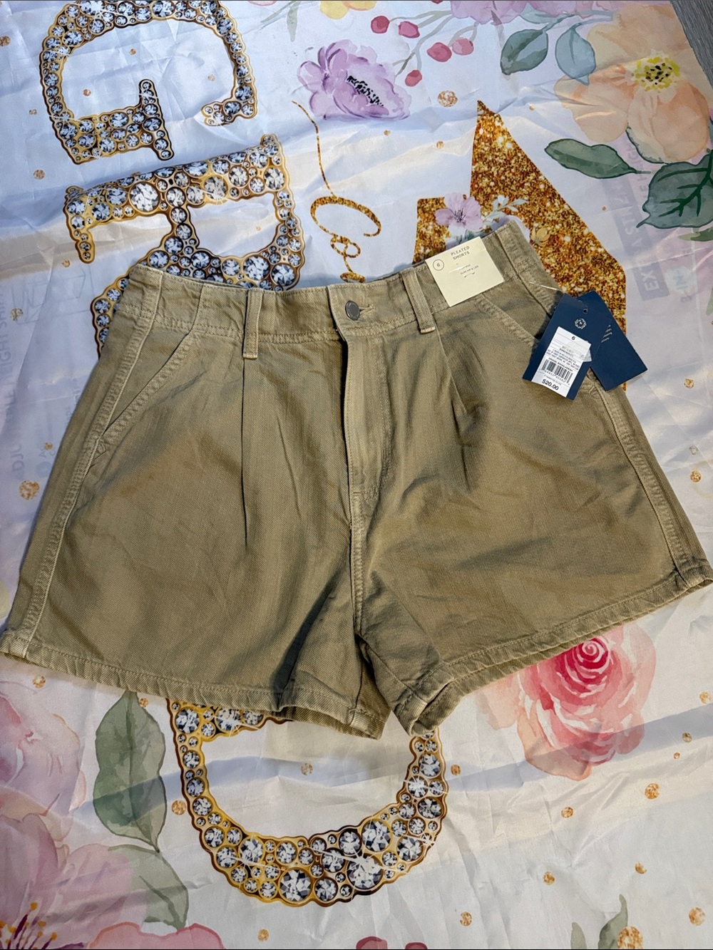 Universal Thread High-Waist Khaki Shorts - Olive Tan